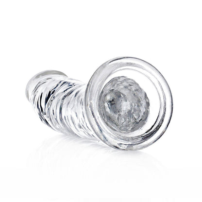 SHOTS - REALROCK CRYSTAL CLEAR SLIM 6 IN. DILDO CLEAR