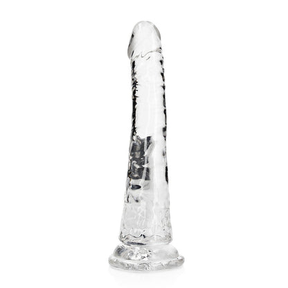 SHOTS - REALROCK CRYSTAL CLEAR SLIM 7 IN. DILDO CLEAR