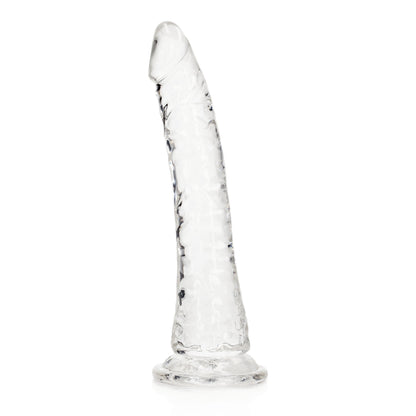 SHOTS - REALROCK CRYSTAL CLEAR SLIM 7 IN. DILDO CLEAR