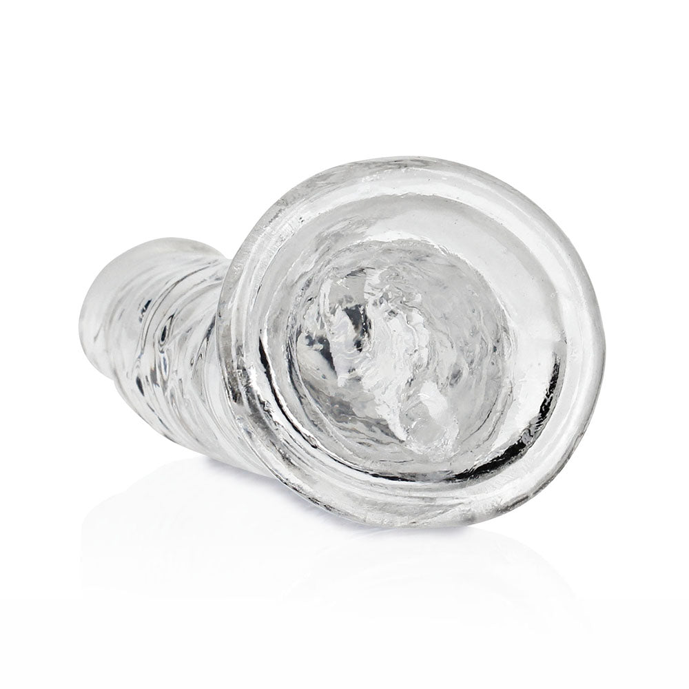 SHOTS - REALROCK CRYSTAL CLEAR SLIM 7 IN. DILDO CLEAR