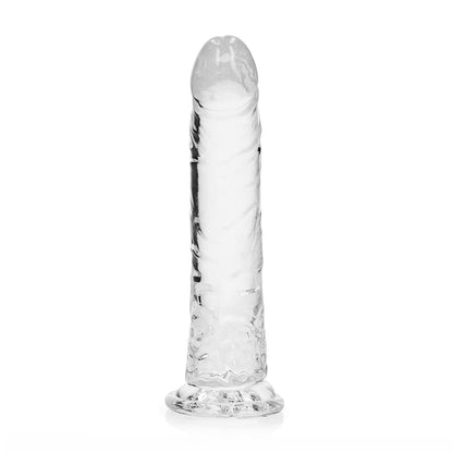 SHOTS - REALROCK CRYSTAL CLEAR SLIM 9 IN. DILDO TRANSPARENTE