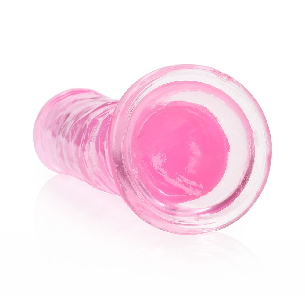 SHOTS - REALROCK CRYSTAL STRAIGHT 8 IN. DILDO WITHOUT BALLS