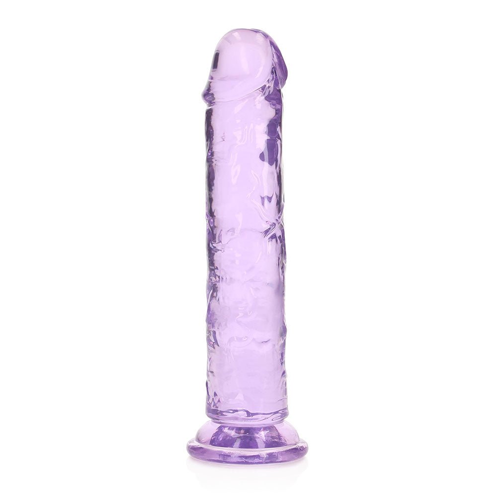 SHOTS - REALROCK CRYSTAL STRAIGHT 7 IN. DILDO WITHOUT BALLS