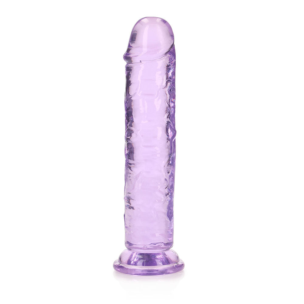 SHOTS - REALROCK CRYSTAL STRAIGHT 7 IN. DILDO WITHOUT BALLS