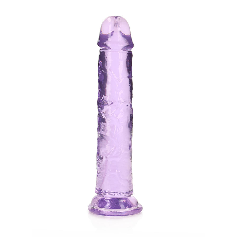 SHOTS - REALROCK CRYSTAL STRAIGHT 7 IN. DILDO WITHOUT BALLS