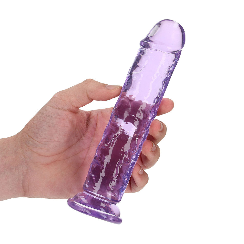 SHOTS - REALROCK CRYSTAL STRAIGHT 7 IN. DILDO WITHOUT BALLS