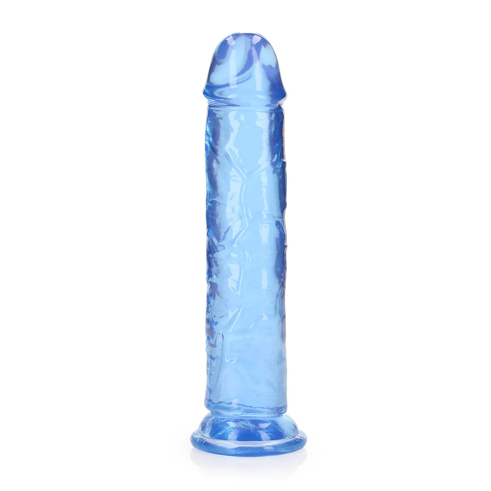 SHOTS - REALROCK CRYSTAL STRAIGHT 8 IN. DILDO WITHOUT BALLS
