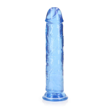 SHOTS - REALROCK CRYSTAL STRAIGHT 8 IN. DILDO WITHOUT BALLS