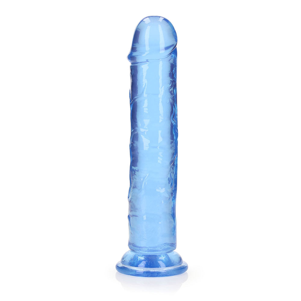 SHOTS - REALROCK CRYSTAL STRAIGHT 8 IN. DILDO WITHOUT BALLS