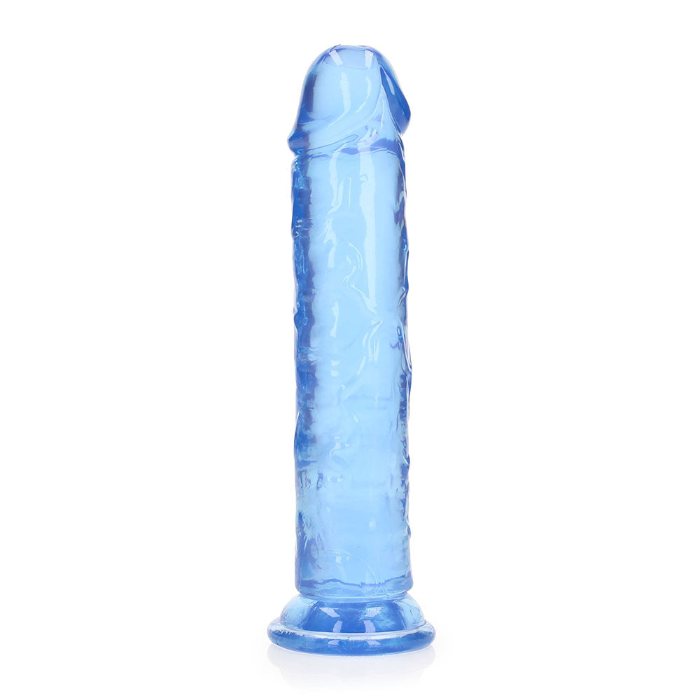 SHOTS - REALROCK CRYSTAL STRAIGHT 8 IN. DILDO WITHOUT BALLS