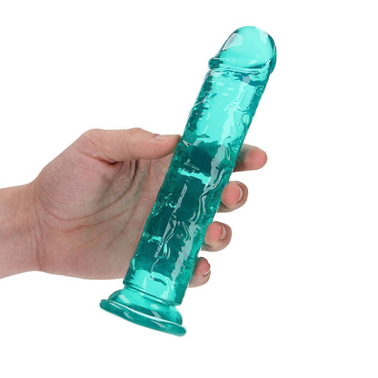 SHOTS - REALROCK CRYSTAL STRAIGHT 7 IN. DILDO WITHOUT BALLS