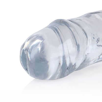 SHOTS - REALROCK CRYSTAL CLEAR DOUBLE DONG 13 IN. DUAL-ENDED DILDO CLEAR