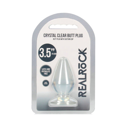 SHOTS - REALROCK CRYSTAL CLEAR 3.5 IN. ANAL PLUG CLEAR