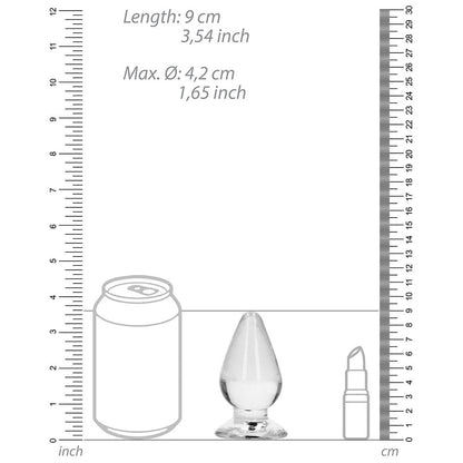 SHOTS - REALROCK CRYSTAL CLEAR 3.5 IN. ANAL PLUG CLEAR