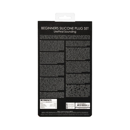 SHOTS - AI! CONJUNTO DE SONDA URETRAL EM SILICONE PARA INICIANTES PRETO 8 MM / 10 MM