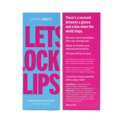 CLASSIC BRANDS - SIMPLY SEXY LET'S LOCK LIPS PHEROMONE INFUSED PERFUME 0.3 OZ.