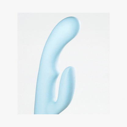 FEMMEFUNN - RECHARGEABLE SILICONE SWAYING MOTION DUAL STIMULATION VIBRATOR LIGHT BLUE
