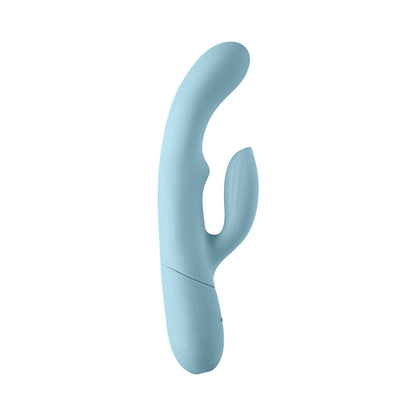 FEMMEFUNN - RECHARGEABLE SILICONE SWAYING MOTION DUAL STIMULATION VIBRATOR LIGHT BLUE