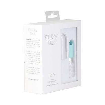 BMS - PILLOW TALK LUSTY SILICONE FLICKERING LIPSTICK VIBRATOR WITH SWAROVSKI CRYSTAL TEAL