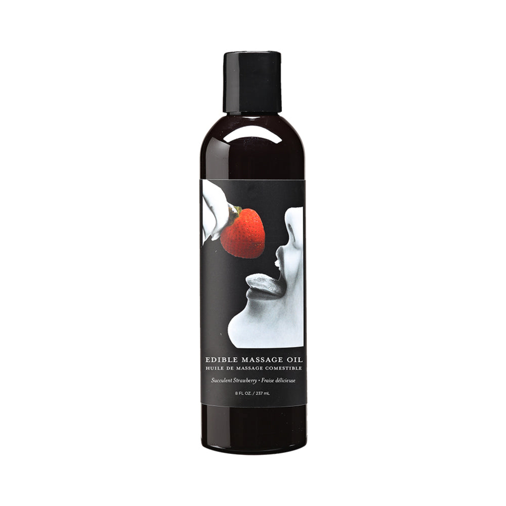 EARTHLY BODY - LOÇÃO DE MASSAGEM COMESTÍVEL MORANGO 8 OZ.