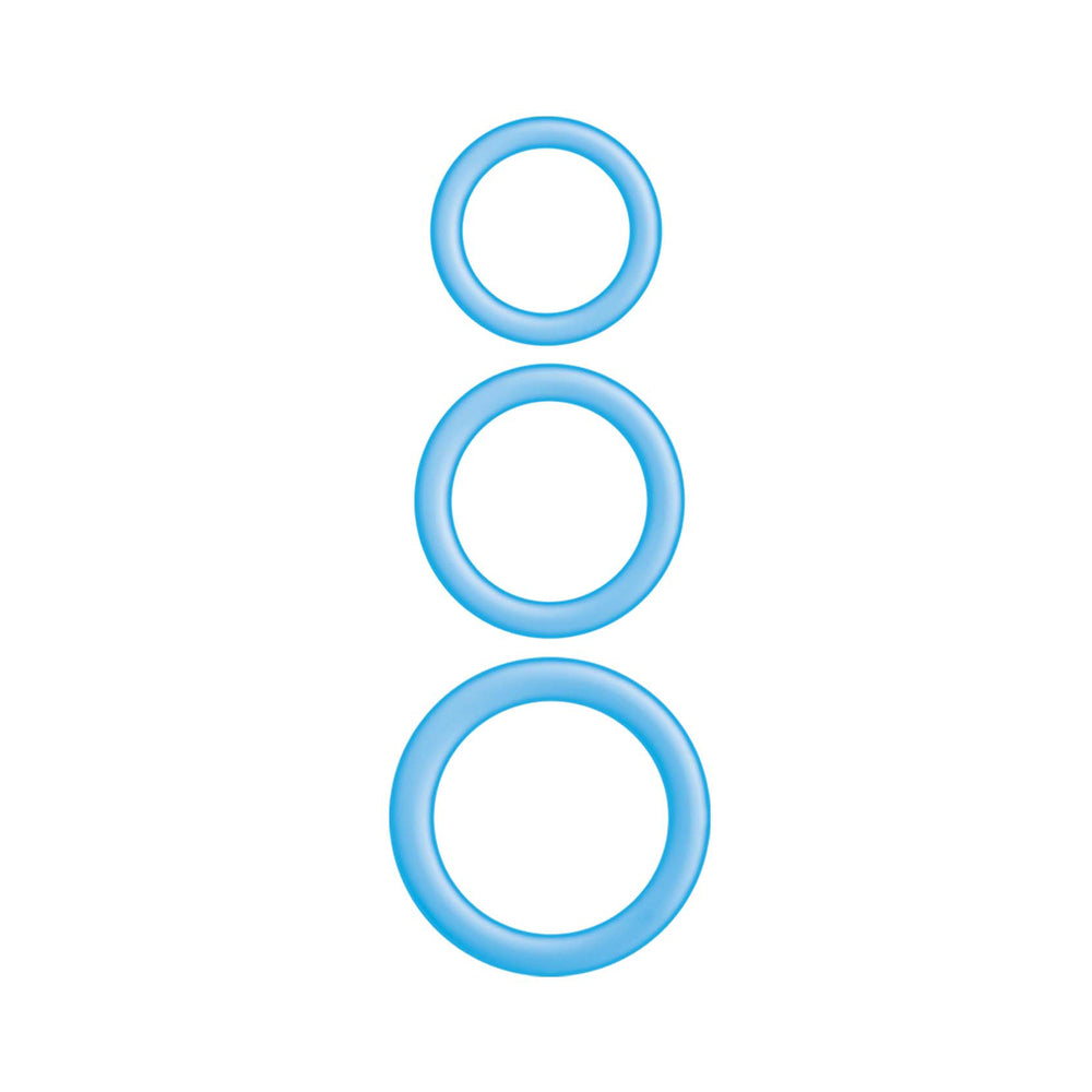 NASSTOYS - ENHANCER BLUE GLOW RINGS SET OF 3