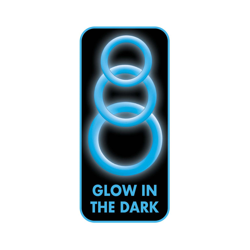 NASSTOYS - ENHANCER BLUE GLOW RINGS SET OF 3