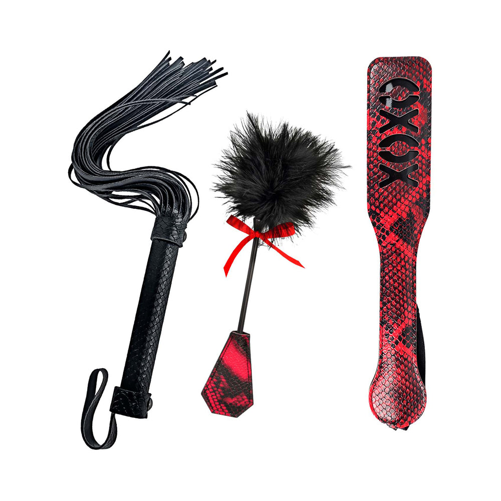 NASSTOYS - KIT PARA AMANTES WHIP, SPANK & TICKLE CONJUNTO DE 3 PEÇAS