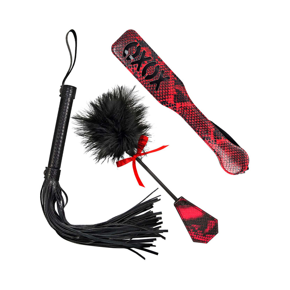 NASSTOYS - KIT PARA AMANTES WHIP, SPANK & TICKLE CONJUNTO DE 3 PEÇAS