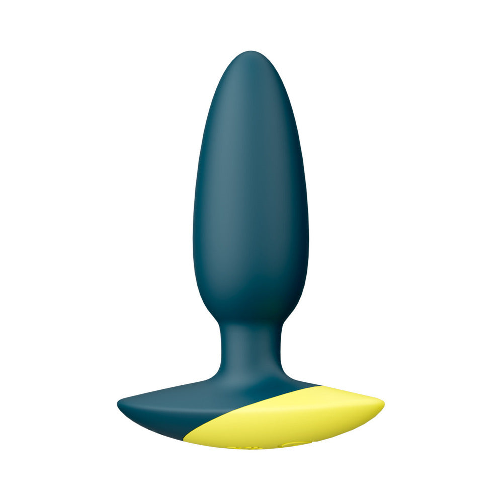 ROMP - RECHARGEABLE SILICONE VIBRATING ANAL PLUG BASS DARK GREEN