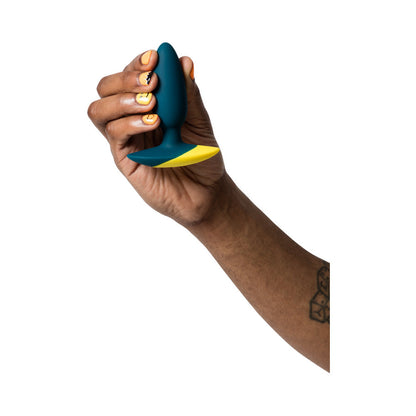 ROMP - RECHARGEABLE SILICONE VIBRATING ANAL PLUG BASS DARK GREEN