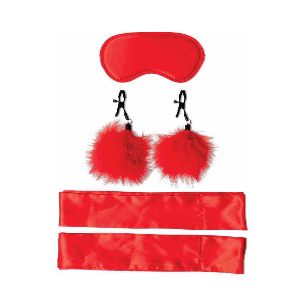 SPORTSHEETS - SEX & MISCHIEF AMOR 5-PIECE BONDAGE BEGINNER KIT RED
