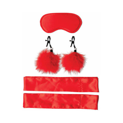 SPORTSHEETS - SEX & MISCHIEF AMOR 5-PIECE BONDAGE BEGINNER KIT RED