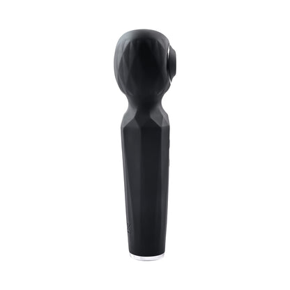 EVOLVED - VIBRADOR DE SUCÇÃO RAINBOW COM LUZ, RECARREGÁVEL, COM FUNÇÃO DUPLA E VENTOSA EM SILICONE, PRETO