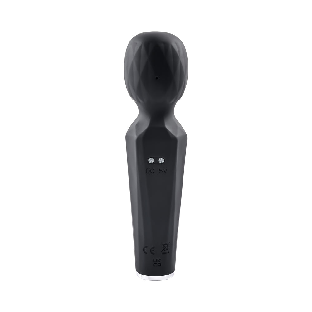 EVOLVED - VIBRADOR DE SUCÇÃO RAINBOW COM LUZ, RECARREGÁVEL, COM FUNÇÃO DUPLA E VENTOSA EM SILICONE, PRETO