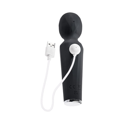 EVOLVED - VIBRADOR DE SUCÇÃO RAINBOW COM LUZ, RECARREGÁVEL, COM FUNÇÃO DUPLA E VENTOSA EM SILICONE, PRETO