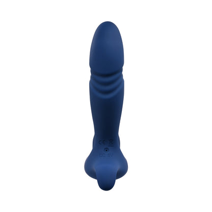 GENDER X - TRUE BLUE RECHARGEABLE THRUSTING SILICONE VIBRATOR BLUE