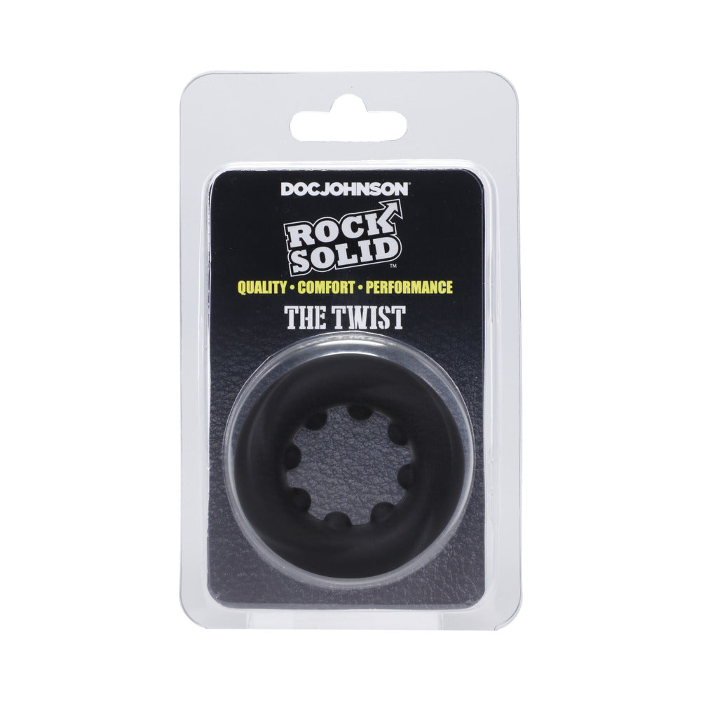 ROCK SOLID - THE TWIST SILICONE C-RING BLACK