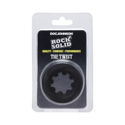 ROCK SOLID - THE TWIST SILICONE C-RING BLACK