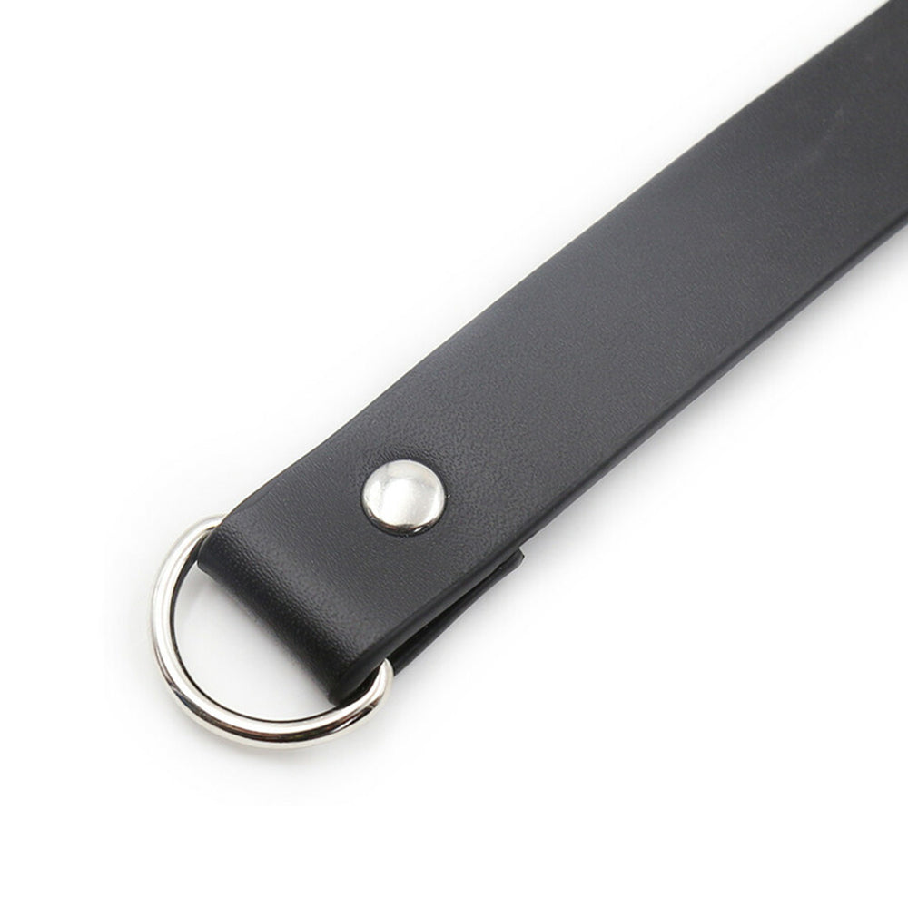 PLE'SUR - PVC COLLAR WITH HEART LOCK & KEY BLACK BAG PACKAGING