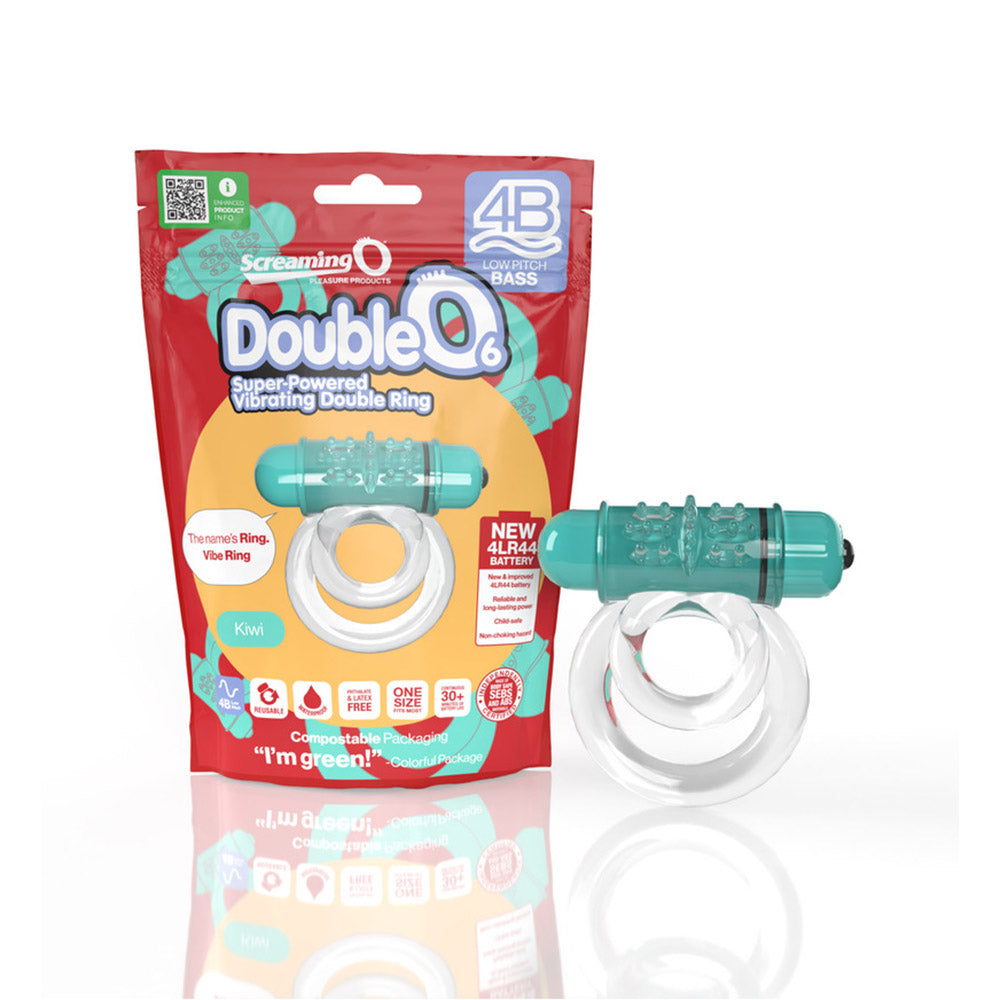 SCREAMING O - 4B DOUBLEO 6 ANEL PENIAN DUPLO VIBRATÓRIO KIWI