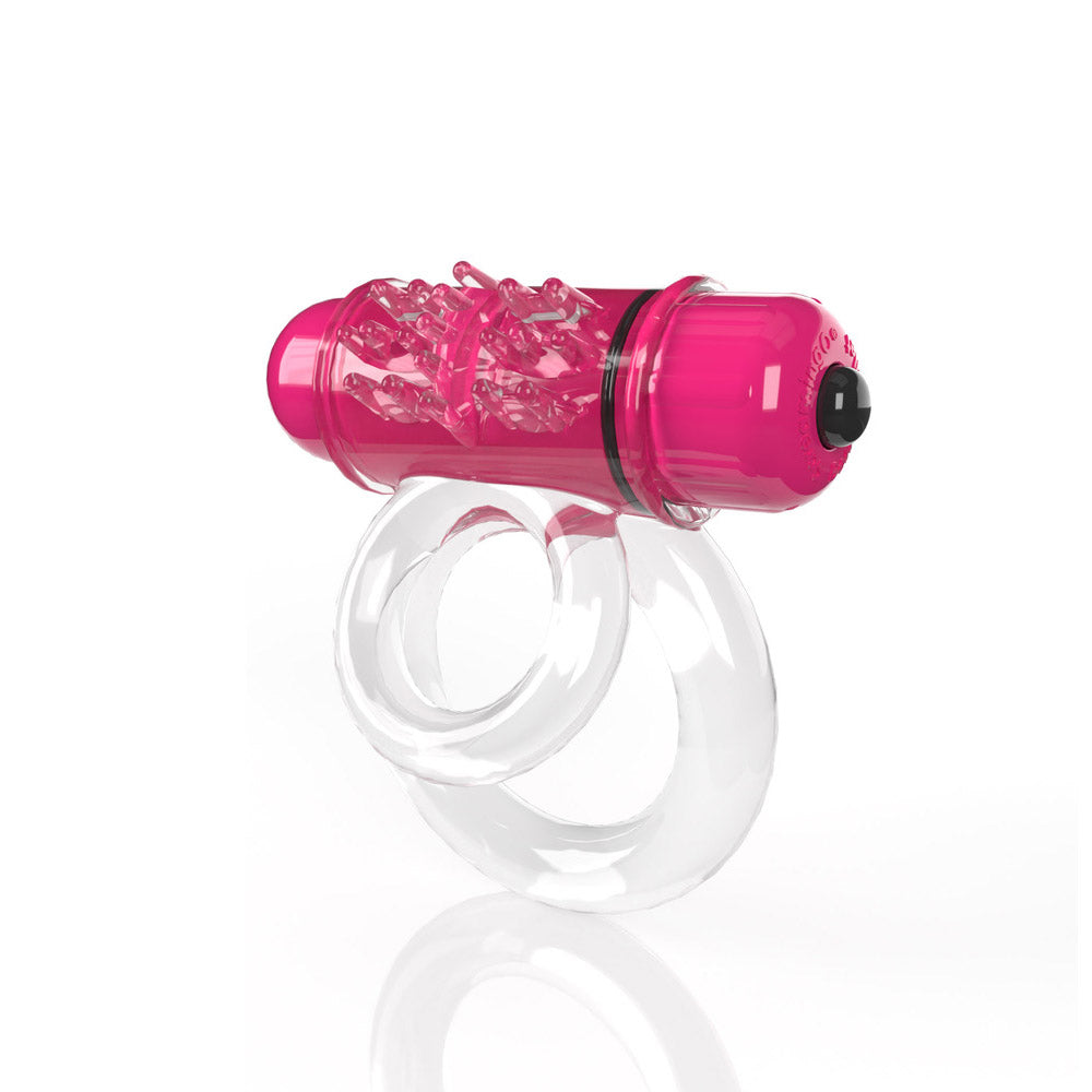 SCREAMING O - 4B DOUBLEO 6 VIBRATING DOUBLE COCK RING STRAWBERRY