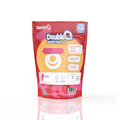 SCREAMING O - 4B DOUBLEO 6 VIBRATING DOUBLE COCK RING STRAWBERRY
