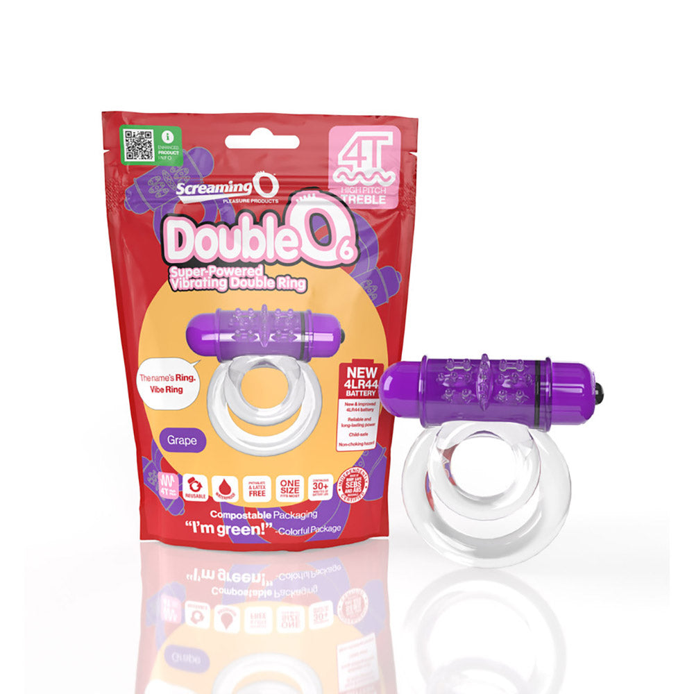 SCREAMING O - 4T DOUBLEO 6 ANEL PENIAN DUPLO VIBRATÓRIO UVA