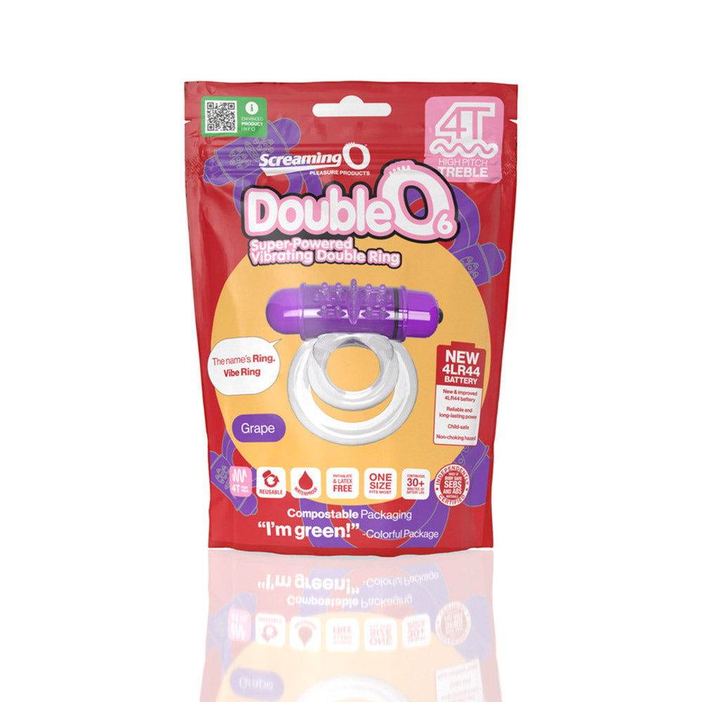 SCREAMING O - 4T DOUBLEO 6 ANEL PENIAN DUPLO VIBRATÓRIO UVA