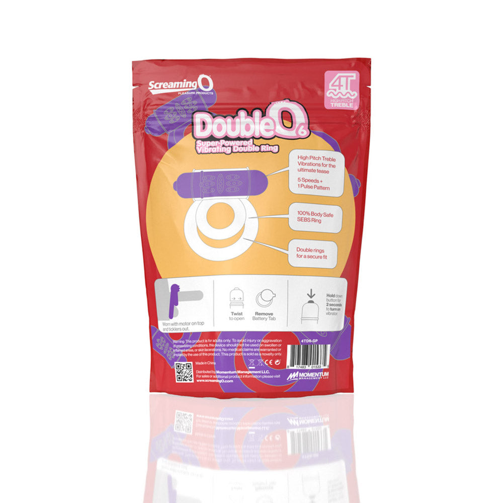 SCREAMING O - 4T DOUBLEO 6 ANEL PENIAN DUPLO VIBRATÓRIO UVA