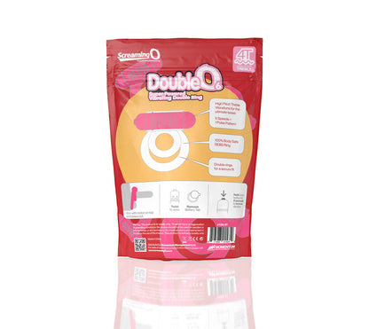 SCREAMING O - 4T DOUBLEO 6 VIBRATING DOUBLE COCK RING STRAWBERRY