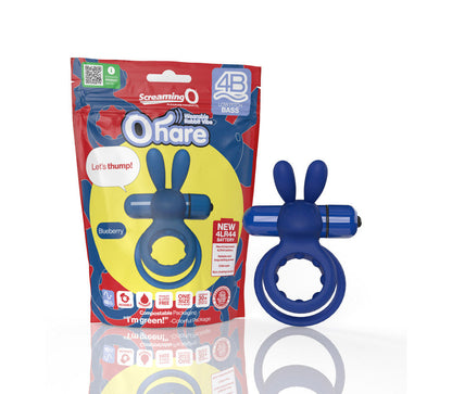 SCREAMING O - 4B OHARE VIBRATING RABBIT DOUBLE COCKRING BLUEBERRY