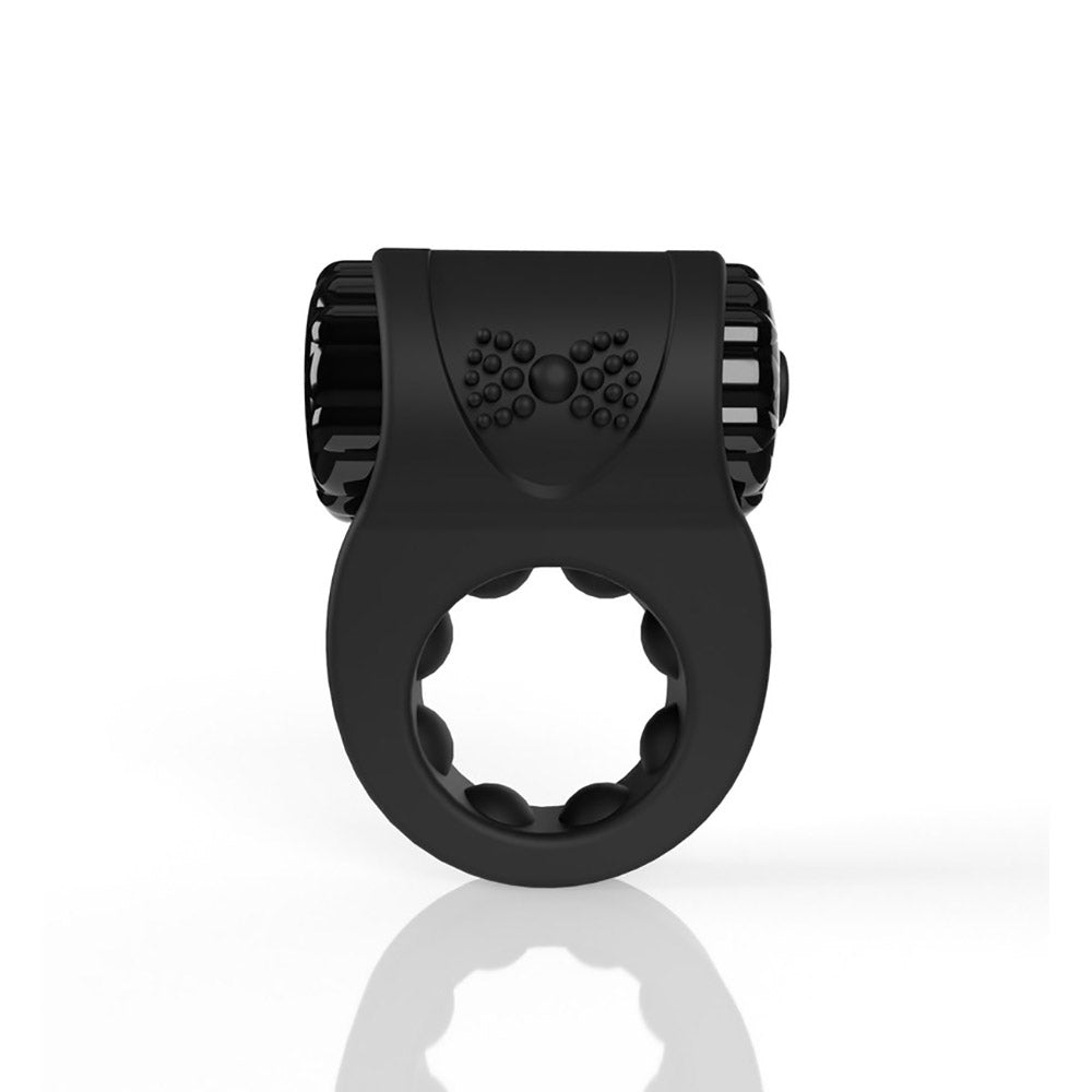 SCREAMING O - CHARGED BIG O RITZ RECHARGEABLE VIBRATING SILICONE COCK RING BLACK