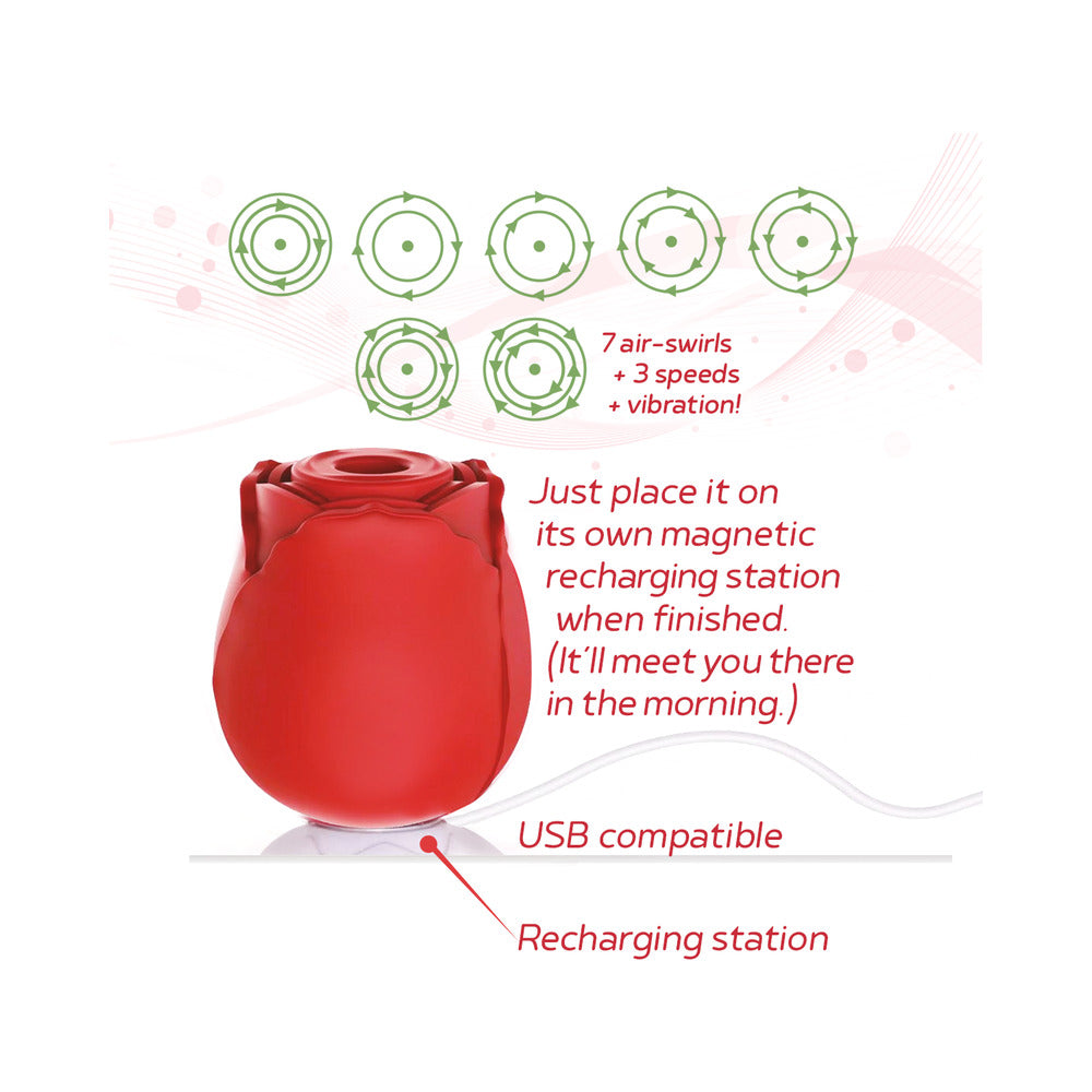 ICON BRANDS - WILD ROSE O VIBRADOR DE SUCÇÃO CLÁSSICO VERMELHO