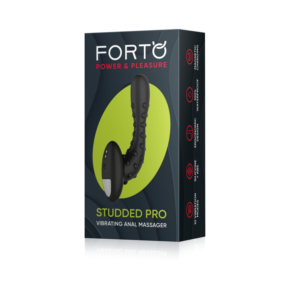 FORTO - STUDDED PRO RECHARGEABLE SILICONE VIBRATING ANAL MASSAGER